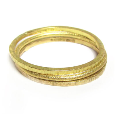 Set of 3 Mini Stacking Gold Rings