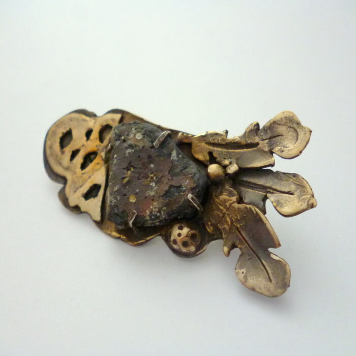 Black Pebble Brooch