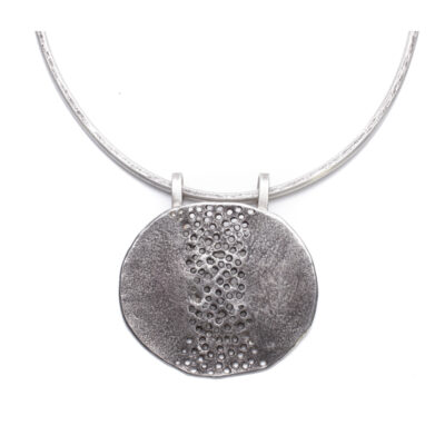 Sterling Silver Disc Necklace 