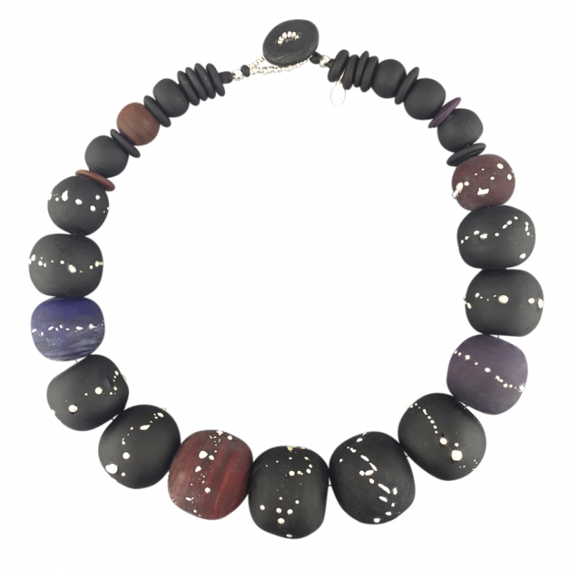 Planetoid Necklace Dark Tones - Barbara Becker Simon -  Eclectic Artisans