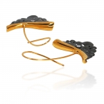 Dancing Light Earrings / Gold, Silver & Diamonds - Aleksandra Vali -  Eclectic Artisans