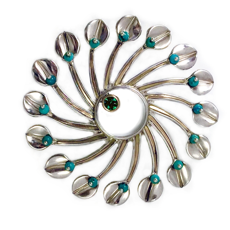 Lily Pad Brooch Pendant - Pam Fox -  Eclectic Artisans