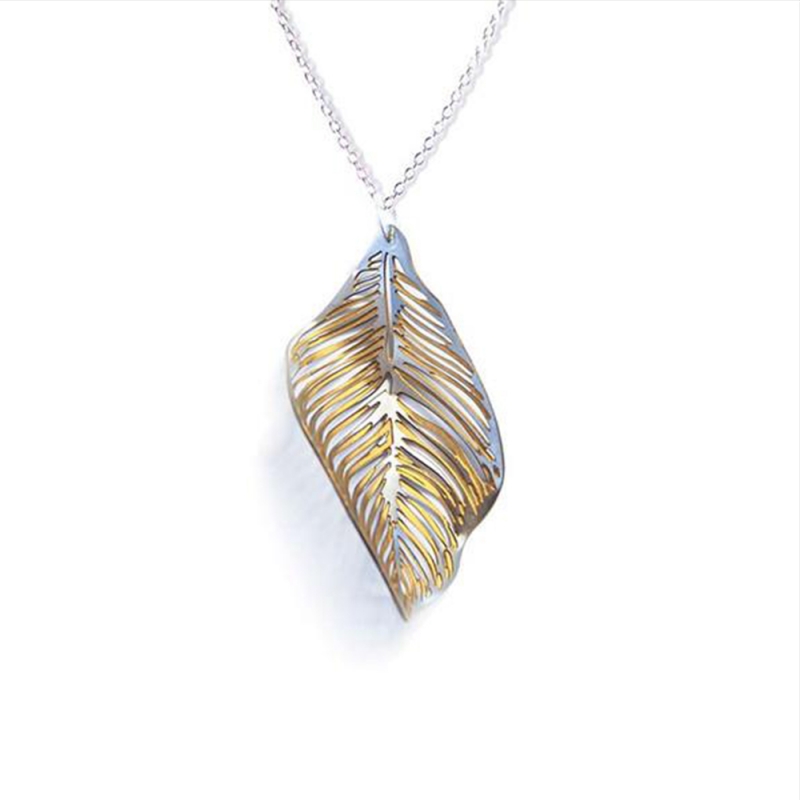 Titanium Leaf Pendant - Sarah Rothe -  Eclectic Artisans