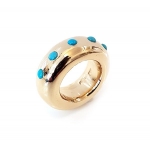 Turquoise Pool Bronze Ring - Philippa Green -  Eclectic Artisans