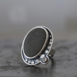 Pebble and Diamond ring, Beggar Princess -   -  Eclectic Artisans