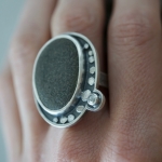 Pebble and Diamond ring, Beggar Princess -   -  Eclectic Artisans