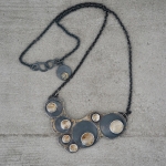 Golden rutilated quartz necklace, seven suns and nine moons -   -  Eclectic Artisans