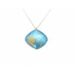 Blue and Gold enamel medium size Necklace - Lara Ginzburg -  Eclectic Artisans