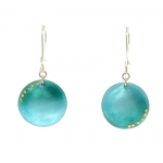 Blue Fantasy Enameled Round earrings - Lara Ginzburg -  Eclectic Artisans