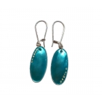 Blue Fantasy Enameled Oval earrings 001 - Lara Ginzburg -  Eclectic Artisans