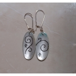 Blue Fantasy Enameled Oval earrings 003 - Lara Ginzburg -  Eclectic Artisans