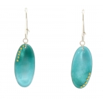 Blue Fantasy Enameled Oval earrings 003 - Lara Ginzburg -  Eclectic Artisans