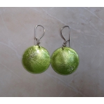 Yellow-Green Fantasy Enameled Oval Round earrings - Lara Ginzburg -  Eclectic Artisans
