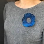 Blue Moily Brooch - ECNP Jewelry -  Eclectic Artisans