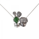 Cacti necklace No.04 - VerdeRame Jewels -  Eclectic Artisans