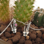Cactus necklace No.03a - VerdeRame Jewels -  Eclectic Artisans
