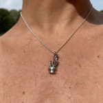 Cactus necklace No.03a - VerdeRame Jewels -  Eclectic Artisans