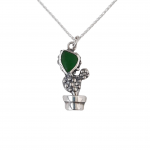 Cactus necklace No.04a - VerdeRame Jewels -  Eclectic Artisans
