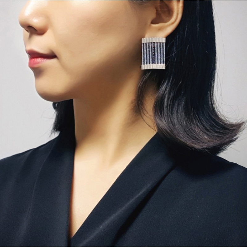 Drawing Lines Earrings No.02 - Jaesun Won -  Eclectic Artisans