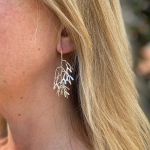 Branching drop earrings, sterling silver - Kate Bajic -  Eclectic Artisans