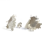 Foliose studs, sterling silver - Kate Bajic -  Eclectic Artisans