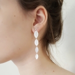 Long Leafy Silver Earrings -   -  Eclectic Artisans