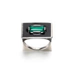 Unisex Slab Ring in Green  - Unbent  Jewellery -  Eclectic Artisans
