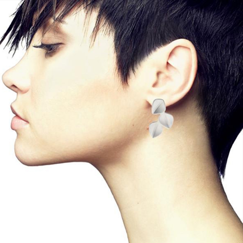 3 Leaf Earrings Silver - Nicola Bannerman -  Eclectic Artisans