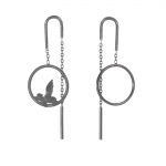 Asymmetric earrings with flying pig - Bizar Concept -  Eclectic Artisans