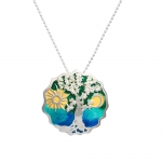 Tree of life enamel pendant - Bizar Concept -  Eclectic Artisans