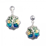 Tree of life enamel earrings - Bizar Concept -  Eclectic Artisans