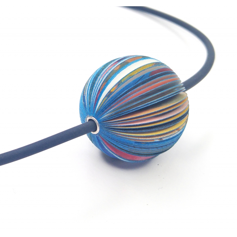 Paper Sphere Necklace - Christine Rozina -  Eclectic Artisans