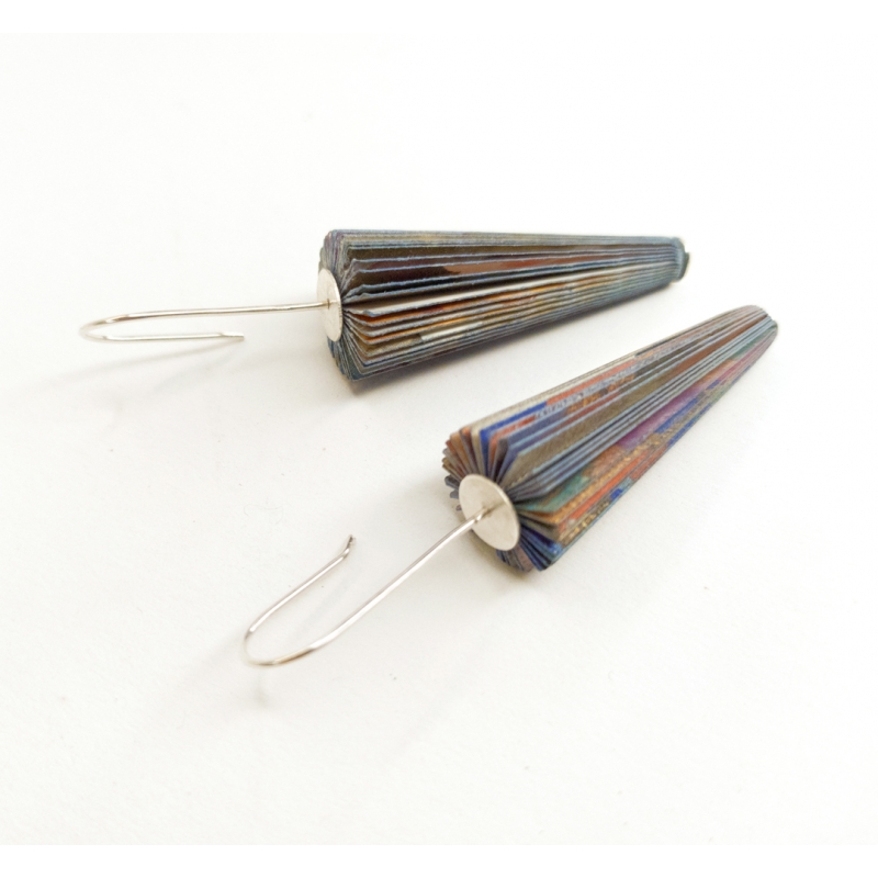Umbrella Art Paper Earrings  - Christine Rozina -  Eclectic Artisans