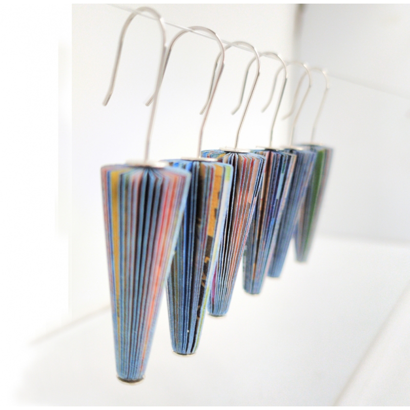 Umbrella Art Paper Earrings  - Christine Rozina -  Eclectic Artisans