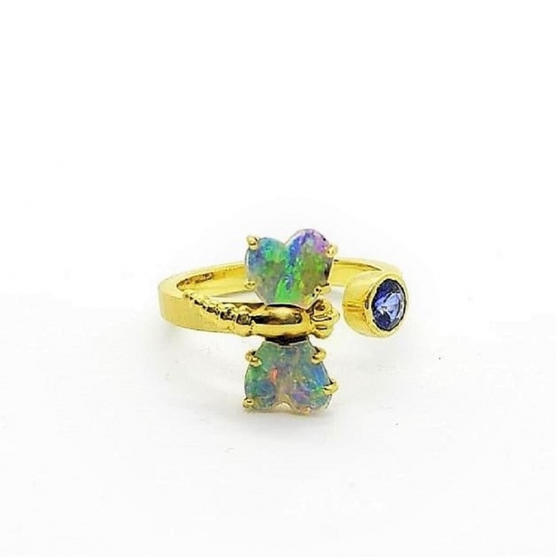Emma Dragonfly Opal Ring - Alison Nagasue -  Eclectic Artisans
