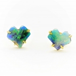Opal Baby Gingko Earring - Alison Nagasue -  Eclectic Artisans