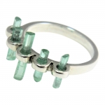 Raw Emerald Spike Ring - Alison Nagasue -  Eclectic Artisans