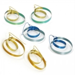 Continuous Loop Earrings in Titanium - Vanessa Williams -  Eclectic Artisans