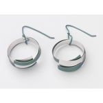 Loop Earrings in Titanium and Sterling Silver - Vanessa Williams -  Eclectic Artisans