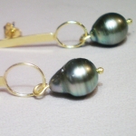 Asherah Baroque Tahitian Black Pearls Gold Earrings - Catherine Marche -  Eclectic Artisans
