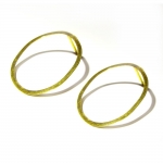 Large Flat Gold Hoop Earrings - Catherine Marche -  Eclectic Artisans