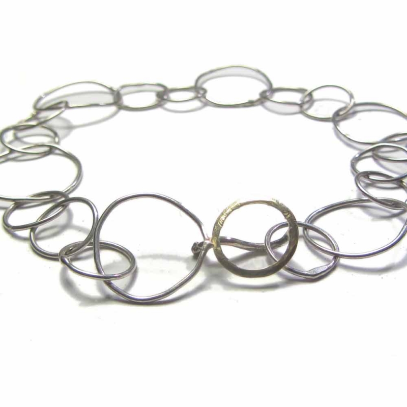 Silver and Gold Barely There Bracelet - Catherine Marche -  Eclectic Artisans