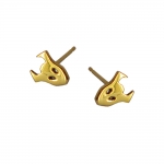 Demon Gold Stud Earrings - Annika Burman -  Eclectic Artisans