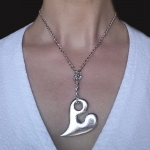 Large Silver Heart Necklace - Annika Burman -  Eclectic Artisans