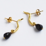 Spiky Earrings In 18ct Gold With Spinel -   -  Eclectic Artisans