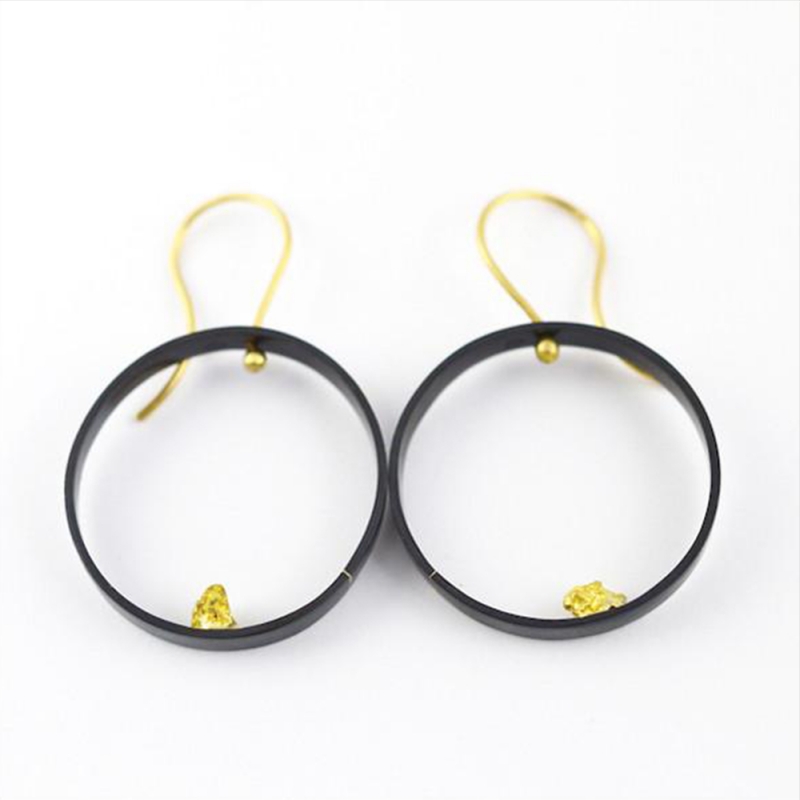 Alluvial Circle Earrings - Carolyn Barker -  Eclectic Artisans