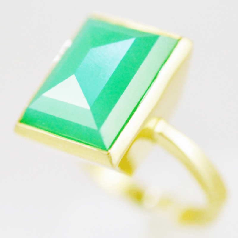 Green Gold Ring - Carolyn Barker -  Eclectic Artisans