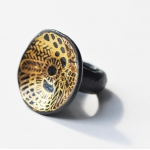 Gold Detail Porcelain Ring  - Katherine Wheeler -  Eclectic Artisans