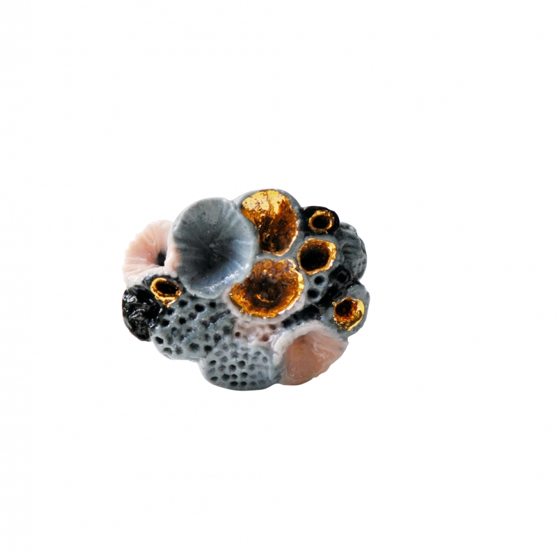 Rock Coral Porcelain Ring 1 - Katherine Wheeler -  Eclectic Artisans