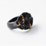 Rock Coral Porcelain Ring, Black  - Katherine Wheeler -  Eclectic Artisans